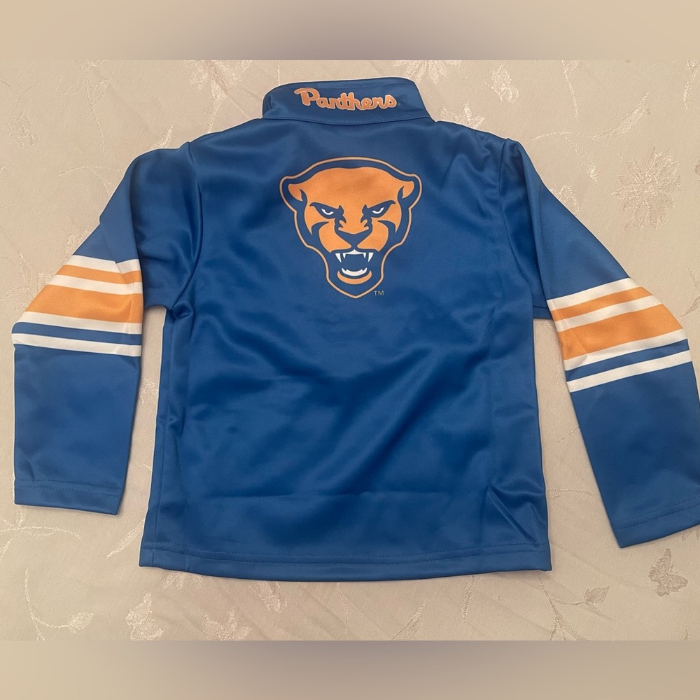 Pittsburgh Panther Vive La Fete Kids Blue Quarter Zip Pullover Size 4 NWT - Picture 11 of 12